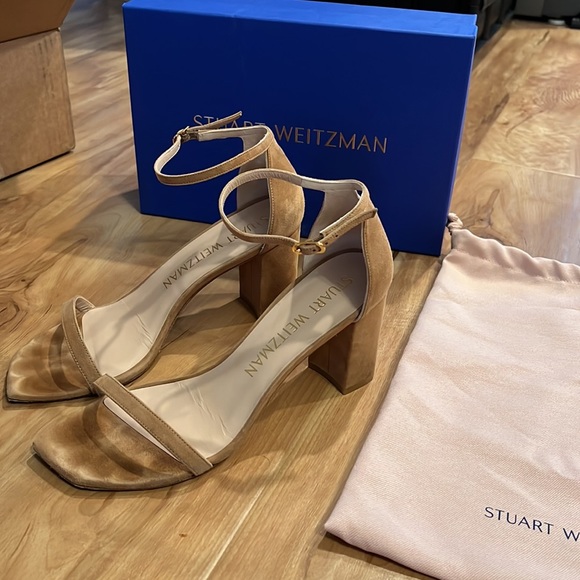 Stuart Weitzman Amelina Block Heel Suede sandals - Picture 2 of 11